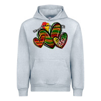 Heather Grey juneteenth hearts Urban Hoodie - Zillion Design Studio