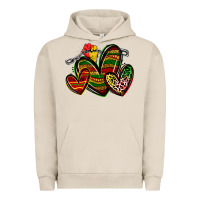 Pigment French Oak juneteenth hearts Urban Hoodie - Zillion Design Studio