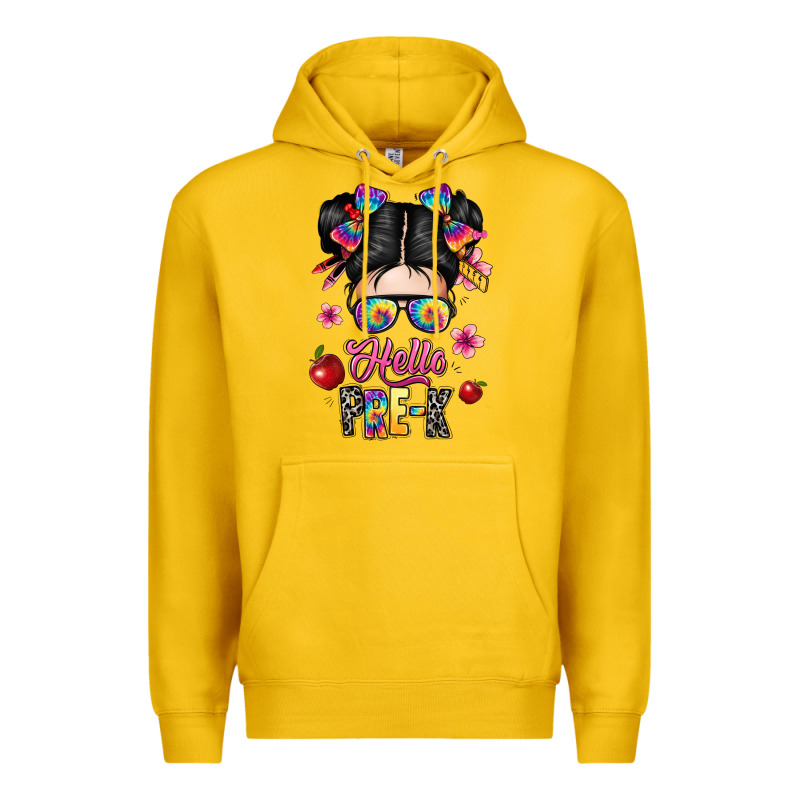 Hello Pre K Premium Hoodie by texasbilliewilder | Teevron