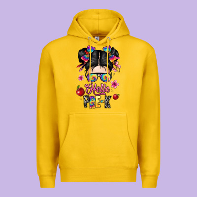 Hello Pre K Premium Hoodie Designed By Texasbilliewilder