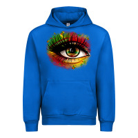 Cobalt juneteenth eye Urban Hoodie - Zillion Design Studio