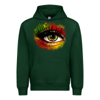 Foreset Green juneteenth eye Urban Hoodie - Zillion Design Studio