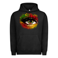 Pigment Black juneteenth eye Urban Hoodie - Zillion Design Studio