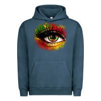 Pigment Midnight Navy juneteenth eye Urban Hoodie - Zillion Design Studio