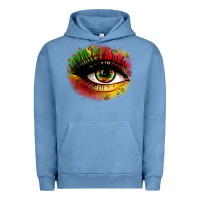 Pigment Pebble Blue juneteenth eye Urban Hoodie - Zillion Design Studio