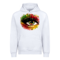 White juneteenth eye Urban Hoodie - Zillion Design Studio