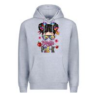 Heather Grey hello pre k Premium Hoodie - texasbilliewilder