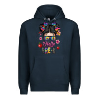 Navy hello pre k Premium Hoodie - texasbilliewilder