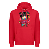Red hello pre k Premium Hoodie - texasbilliewilder