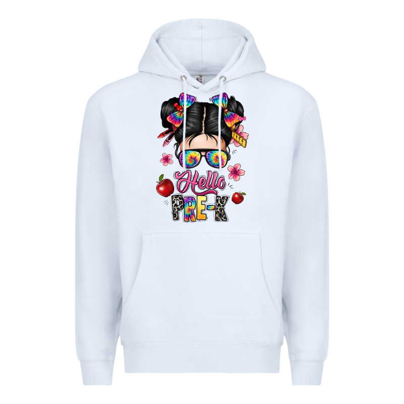 Hello Pre K Premium Hoodie by texasbilliewilder | Teevron