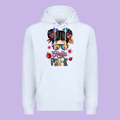 Hello Pre K Premium Hoodie Designed By Texasbilliewilder