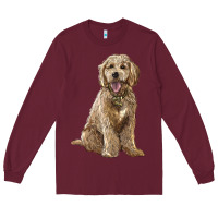 Burgundy goldendoodle Long Sleeve Tee - BarkalooDesign