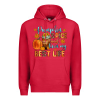 Cardinal pumpkin spice and livin  my best life Premium Hoodie - Zillion Design Studio