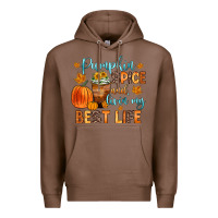 Chestnut pumpkin spice and livin  my best life Premium Hoodie - Zillion Design Studio