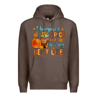 Coffee pumpkin spice and livin  my best life Premium Hoodie - Zillion Design Studio
