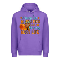 Purple pumpkin spice and livin  my best life Premium Hoodie - Zillion Design Studio