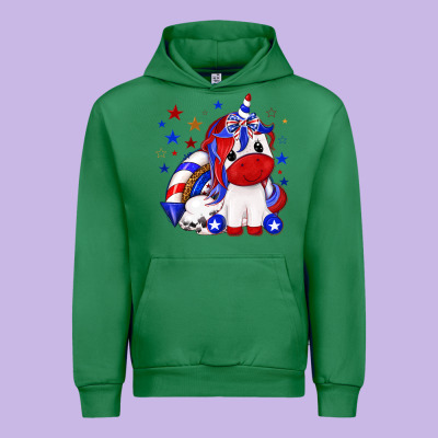 Urban Hoodie 4th of july american unicorn