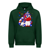 Forest Green 4th of july american unicorn Urban Hoodie - texasbilliewilder