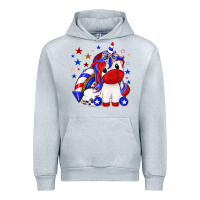 Heather Grey 4th of july american unicorn Urban Hoodie - texasbilliewilder
