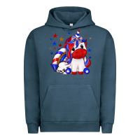 Pigment Midnight Navy 4th of july american unicorn Urban Hoodie - texasbilliewilder
