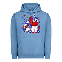 Pigment Pebble Blue 4th of july american unicorn Urban Hoodie - texasbilliewilder