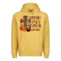 Antique Gold pumpkin spice and jesus christ Premium Hoodie - Zillion Design Studio