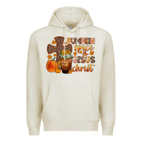 Oatmeal Heather pumpkin spice and jesus christ Premium Hoodie - Zillion Design Studio