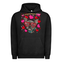 Pigment Black valentine's day french bulldog puppy Urban Hoodie - RanaPortraitStore