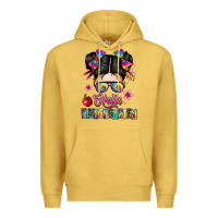 Antique Gold hello kindergarten Premium Hoodie - texasbilliewilder