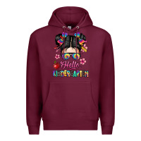 Burgundy hello kindergarten Premium Hoodie - texasbilliewilder