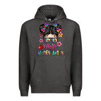 Charcoal Heather hello kindergarten Premium Hoodie - texasbilliewilder