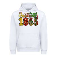 White juneteenth 1865 Urban Hoodie - Zillion Design Studio