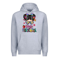 Heather Grey hello preschool kid Premium Hoodie - texasbilliewilder