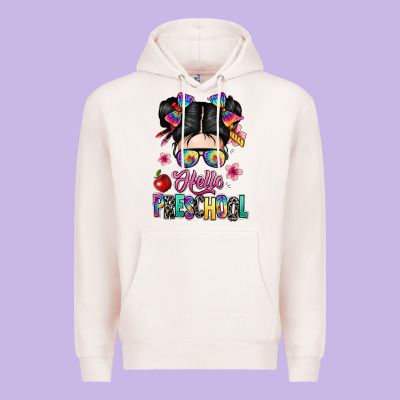 Hello Preschool Kid Premium Hoodie Designed By Texasbilliewilder