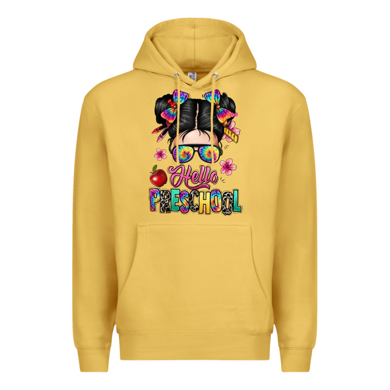 Hello Preschool Kid Premium Hoodie by texasbilliewilder | Teevron