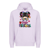 Lilac hello preschool kid Premium Hoodie - texasbilliewilder