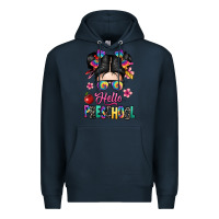 Navy hello preschool kid Premium Hoodie - texasbilliewilder
