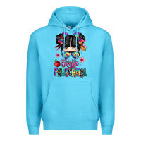 Ocean Blue hello preschool kid Premium Hoodie - texasbilliewilder