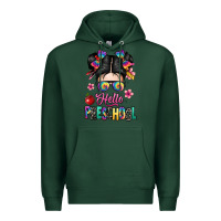 Sports Green hello preschool kid Premium Hoodie - texasbilliewilder