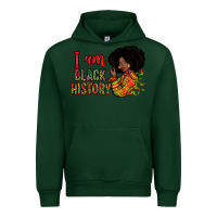Forest Green i am black history Urban Hoodie - Zillion Design Studio