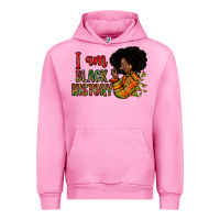 Fuchsia Pink i am black history Urban Hoodie - Zillion Design Studio