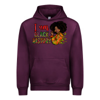 Mauve Wine i am black history Urban Hoodie - Zillion Design Studio