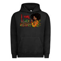 Pigment Black i am black history Urban Hoodie - Zillion Design Studio