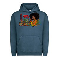 Pigment Midnight Navy i am black history Urban Hoodie - Zillion Design Studio