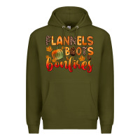 Army Green flannels boots and bonfires Premium Hoodie - Zillion Design Studio