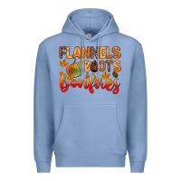 Colony Blue flannels boots and bonfires Premium Hoodie - Zillion Design Studio