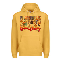 Mustard flannels boots and bonfires Premium Hoodie - Zillion Design Studio