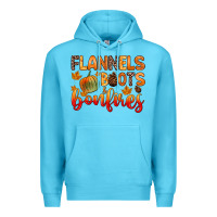 Ocean Blue flannels boots and bonfires Premium Hoodie - Zillion Design Studio