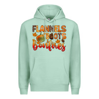 Seafoam flannels boots and bonfires Premium Hoodie - Zillion Design Studio