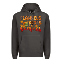 Smoke flannels boots and bonfires Premium Hoodie - Zillion Design Studio